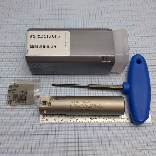 Iscar indexable end mill h490 e90ax d25-2-w25-12 (ankx/ancx-12 insert) msrp $314 for sale