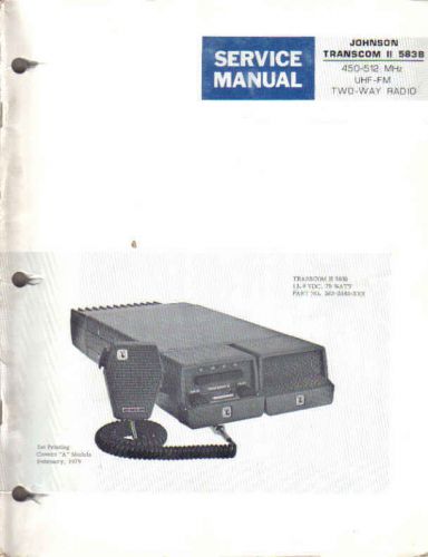 Johnson Manual TRANSCOM II 583B 450-512 UHF-FM RADIO