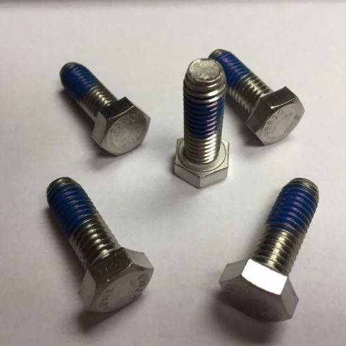 5/16-18  x 1  NC Hex Cap Screw 18-8 Stainless Steel Nylon Patch 100 count