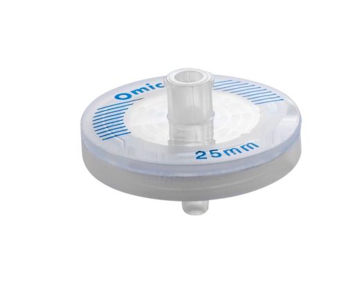 Omicron glass fiber syringe filters non sterile 25mm, 1.0um, 10/pk for sale