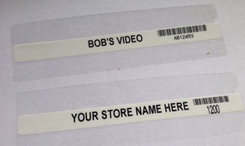DVD SPINE LABELS PRINTED WITH CUSTOM INFO 500/ROLL ANY TEXT/BARCODE U WOULD LIKE