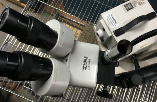 Meiji emz-8tr trinocular zoom stereo microscope with  lite source com complete for sale