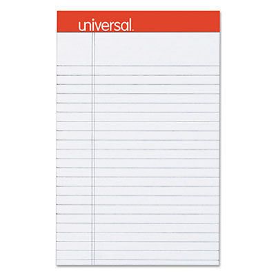 Fashion-Colored Perforated Note Pads, 5 x 8, Legal, Gray, 50 Sheets, 6/Pack