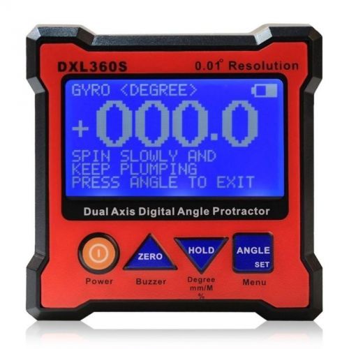 New DXL360S Digital Protractor Inclinometer Dual Axis Level Box 0.01° Resolution