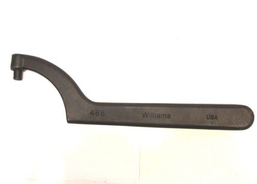 Nos williams usa machinst mechanic 6&#034; hook pin spanner wrench #468 for sale