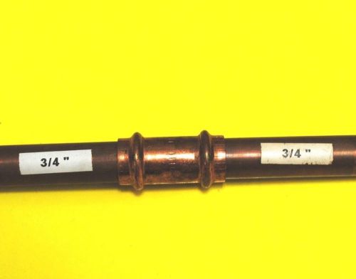 Viega propress  copper coupling w/ stop, 3/4&#034; x 3/4&#034; for sale