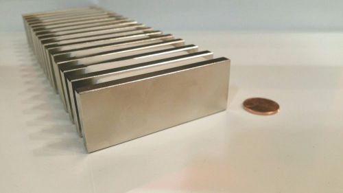 10 Huge Neodymium Block Magnet. Super Strong Rare Earth N52  3 x 1-1/8  x 1/4