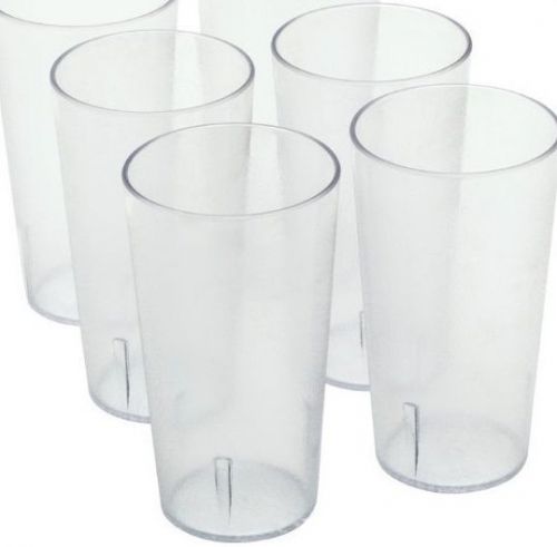 Lot of 4 - Winco Clear Plastic Tumbler/Stackable Restaurant Beverage Cup 16 oz.