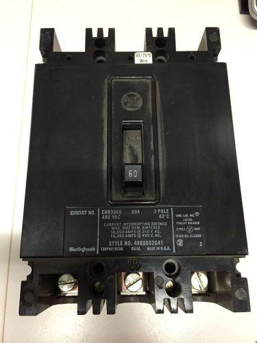 Cutler Hammer EHC 480V 3 pole 60A breaker