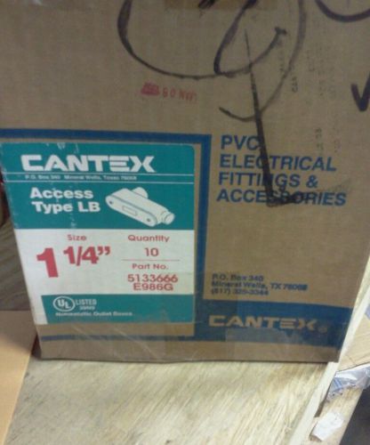 Cantex type lb pvc conduit body; 1 1/4 inch 5133666 (box of 9) for sale