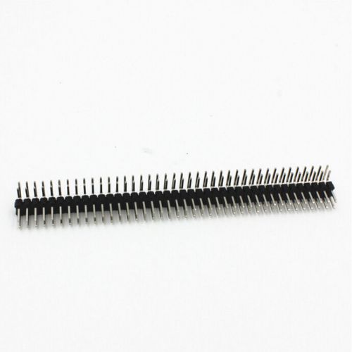 10x 2.54mm 2 x 40 Pin Male Dual Double Row Right Angle Pin Header Strip HPT