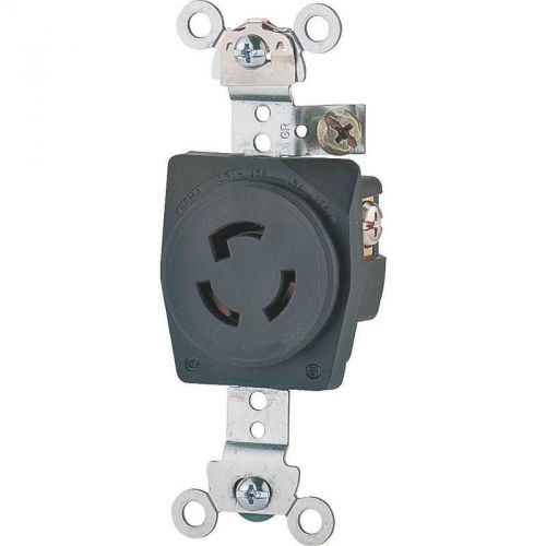 Hart-Lock Single Locking Standard Electrical Receptacle, 125 V, 15 A, 2 Pole