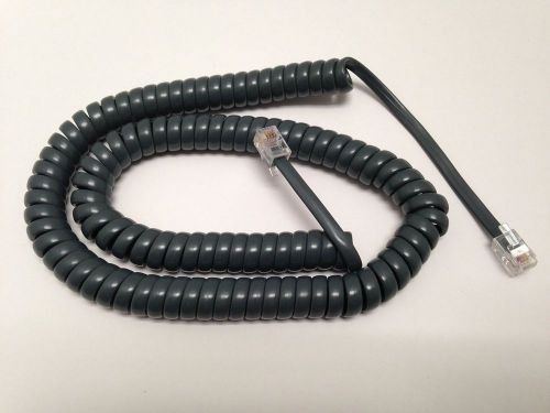 New replacement 12&#039; handset curly cord (gray) for avaya ip / digital phones for sale