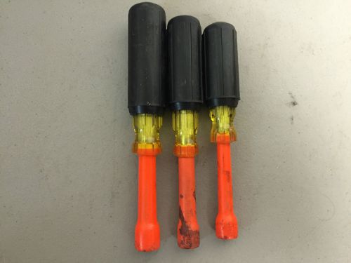 Certified insulated products 1000 volt cip 3 piece nut driver set 7/16 3/8 11/32 for sale