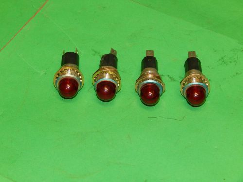 Lot of 4 Dialco Mini 75 Watt 125 Volt Red Indicator Light