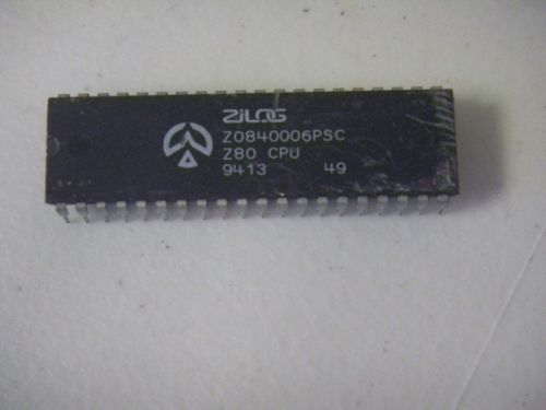 1 z80 cpu z0840006psc zilog  microprocessor chip  106-1-1