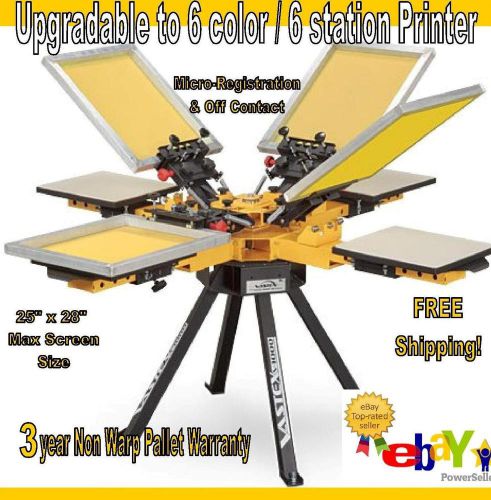 Vastex v-1000 screen printing press 4 station/4 color for sale