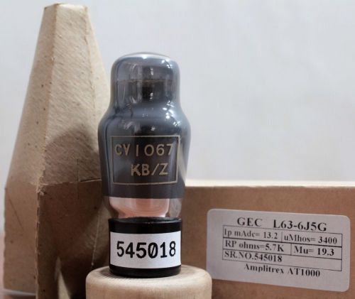 6j5g l63 cv1067 gec osram  made in gt.britian amplitrex at1000 test #545018 for sale