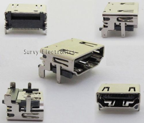 5Pcs HDMI Socket Connector 19Pin Female Type A SMT Socket New