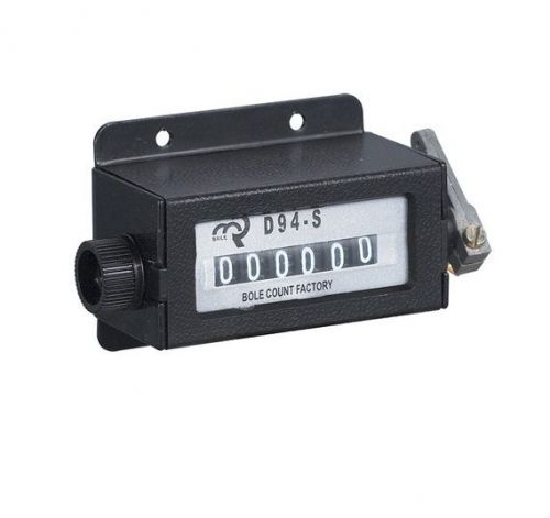 D94-S Casing 6 Digits Mechanical Pull Stroke Counter Black Color