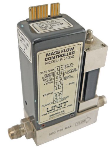 Unit ufc-1000 500psi 500sccm range hc1 gas mfc mass flow control controller for sale