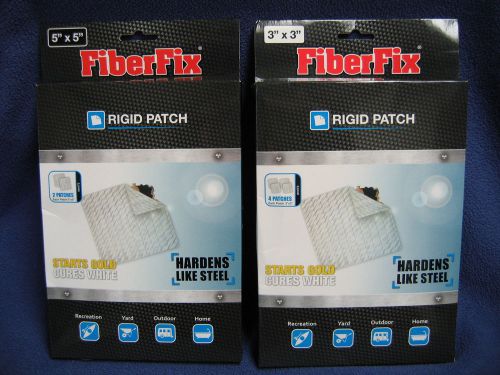 FiberFix UV Patch (2) 5&#034; x 5&#034; and (2) 3&#034; x 3&#034; UV Rigid Patch Kits **Combo Deal**