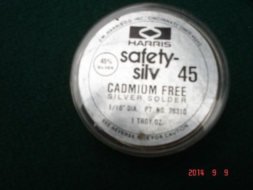 76310 harris safety-silv 45 45% silver solder brazing alloy 1 troy ounce for sale