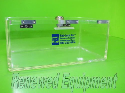 Research Products International Acrylic Rad-Lock Box Beta Isotope Storage