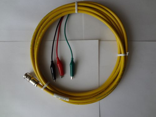 Low Noise cable (similar 237-ALG-2) Alligator clips to Triax Connector