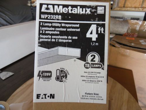 Metalux wp232rb fluorescent wrap utility light fixture for sale