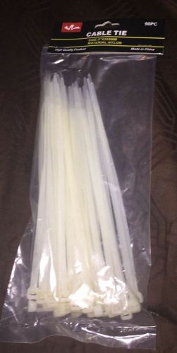 cable ties zip ties count 50 size 5&#034; x 200 mm material free shipping only 0.99