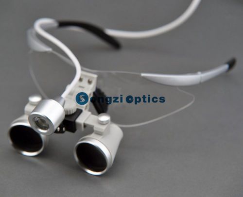 Sliver-gray color 2.5X Binocular Dental Loupes Surgical Loupes with Headlight