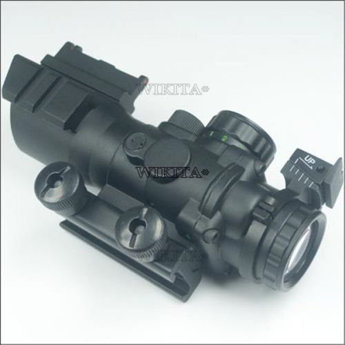 5 Level Laser Beam R/G/B Dot Zoom Sniper Reticle 4X Magnifier Tactical