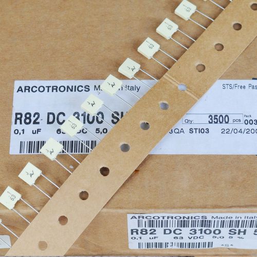 1lot/20PCS ARCOTRONICS AV MKT R82 63V DC 0.1uF 104 100n 5% Film Capacitor