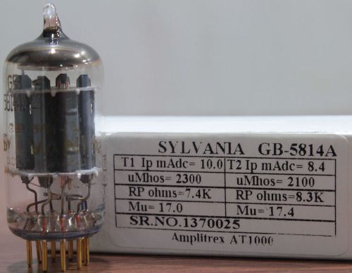 5814A  Sylvania Gold Brand made in USA Amplitrex AT1000 Tested #1370025