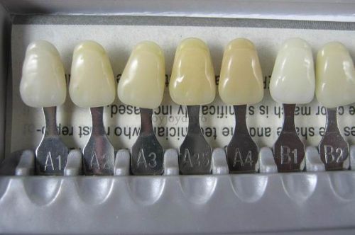 Dental Tooth Color Comparator 16 color Shade Guide Board system Bleached shade