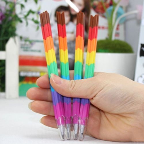 10Pcs Multi-Colors Stacker Swap Building Block Pencils Children Favorite Gifts