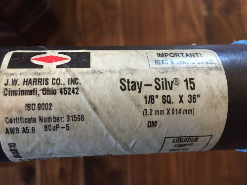 10lb.15% silver brazing rods - 1/8&#034; sq. x 36&#034; rods - harris stay-silv 15 for sale