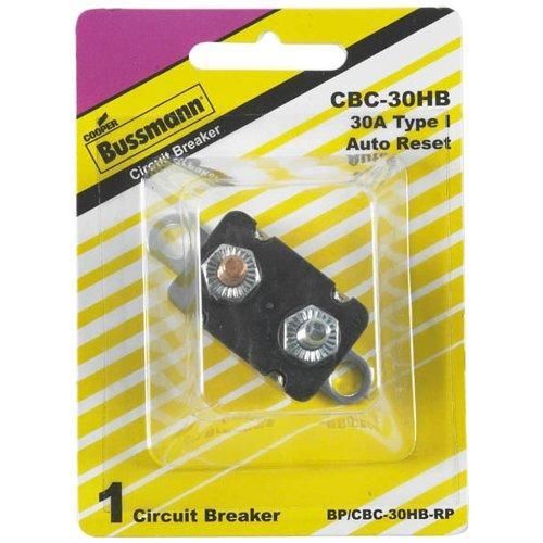 Bussmann (BP/CBC-30HB-RP) 30 Amp Type-I Stud Mount Circuit Breaker with New