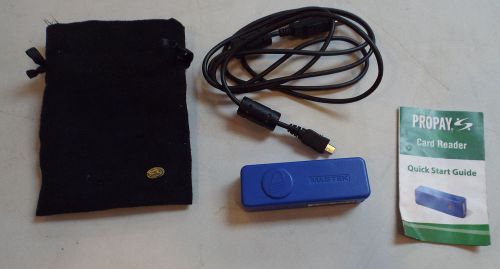 Used Propay Card Reader With Quick Start Guide  Cable Carrying Case