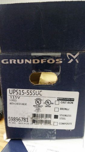 Grundfos 115v 3 speed Circulating Pump w/Check Valve 59896781