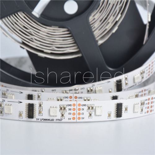 1m lpd8806 32led/m 5050 rgb smd full color white fpcb led strip  light dc5v ip20 for sale