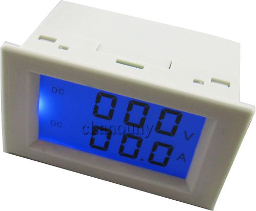 0-600V/0-100A dual display LCD DC voltmeter Ammeter volt Amp panel meter Monitor