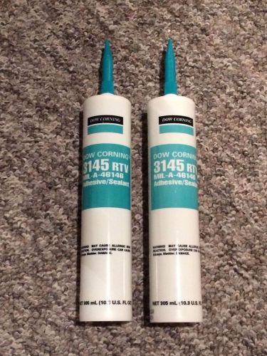 Dow Corning 3145 RTV MIL-A-46146 clear adhesive/sealant, two 305 mL 10.3oz tubes