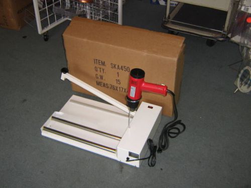 19 inch sealer &amp; cutter + heat gun for plastic bags or shrink wrap film rolls for sale