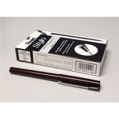 Pentel JM20 Tradio Stylo Fountain Pen Bulk Pack (12pcs) - Black Ink