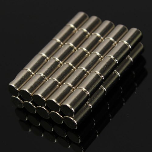 50Pcs Strong Round Cylinder Bar Fridge Magnet 4mm x 6mm Rare Earth Neodymium N52