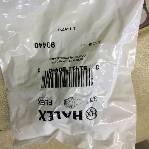 Halex 3/8 flex screw-in connector 90440 (lot of 11) for sale