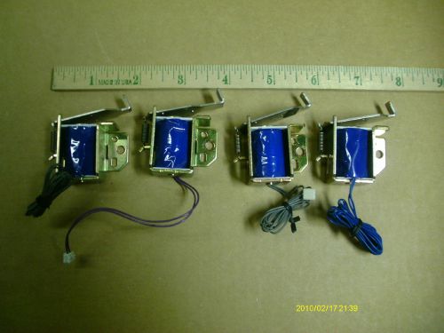 Lot of 4 small electric solenoid switches/toggles (RH7)
