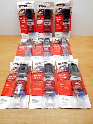 Lot of 9 devcon 21245 60 second epoxy 1250 psi clear .84 oz, distressed pack for sale